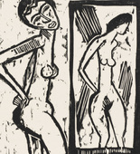 Karl Schmidt-Rottluff. Girl before a Mirror (Mädchen vor dem Spiegel). 1914, published 1919