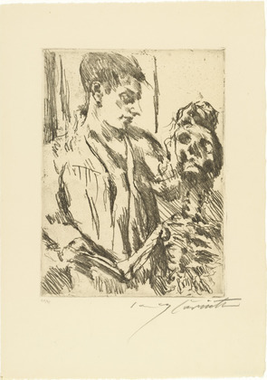 Lovis Corinth. Death and the Youth (Tod und Jüngling) from Dance of Death (Totentanz). (1921, published 1922)