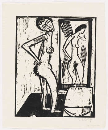 Karl Schmidt-Rottluff. Girl before a Mirror (Mädchen vor dem Spiegel). 1914, published 1919