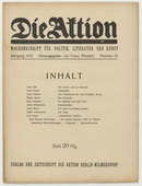 Die Aktion, vol. 2, no. 22. May 29, 1912