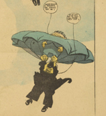 Lyonel Feininger. Kin-der-Kids: The Jimjam Expedition has a Collapse from The Chicago Sunday Tribune. (July 22) 1906