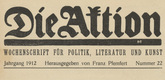Die Aktion, vol. 2, no. 22. May 29, 1912