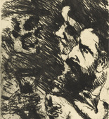 Lovis Corinth. Death Visits the Strucks (Death and the Couple) [Tod bei Strucks (Tod und Paar)] from Dance of Death (Totentanz). (1921, published 1922)