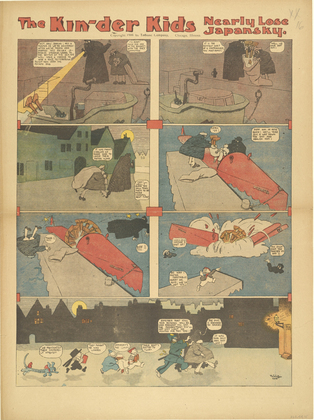 Lyonel Feininger. The Kin-der-Kids Nearly Loose Japansky from The Chicago Sunday Tribune. (August 12) 1906