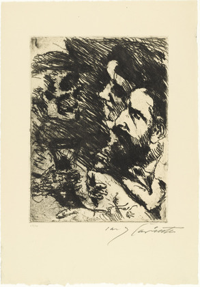 Lovis Corinth. Death Visits the Strucks (Death and the Couple) [Tod bei Strucks (Tod und Paar)] from Dance of Death (Totentanz). (1921, published 1922)