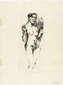 Lovis Corinth. Standing Female Nude (Stehender weiblicher Akt). (1916)
