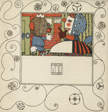 Fritz Zeymer. Illustration for the play Pyramus and Thisbe: A Pumpkin Comedy (Eine Kürbiskomödie) (plate 4) from the First Theater Program of Kabarett Fledermaus (Cabaret Fledermaus). 1907