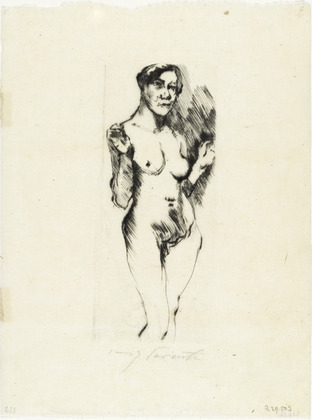 Lovis Corinth. Standing Female Nude (Stehender weiblicher Akt). (1916)