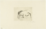 Lovis Corinth. Woman Half-Nude, Sleeping (Weiblicher halbakt, schlafend). (1910)