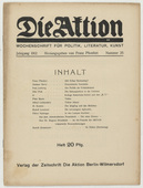 Die Aktion, vol. 2, no. 25. June 19, 1912