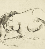 Lovis Corinth. Woman Half-Nude, Sleeping (Weiblicher halbakt, schlafend). (1910)