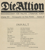 Die Aktion, vol. 2, no. 25. June 19, 1912