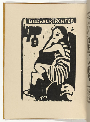 Max Pechstein. Artiste (Artistin) (plate, folio 13 verso) from KG Brücke. 1910