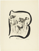 Lovis Corinth. Letter B (Buchstabe B) from the illustrated book in portfolio form The ABCs (Das ABC). (1916, published 1917)