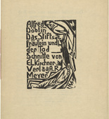 Ernst Ludwig Kirchner. Front cover/title page from Das Stiftsfräulein und der Tod (The Canoness and Death). 1913