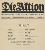 Die Aktion, vol. 2, no. 28. July 10, 1912