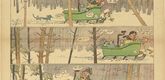 Lyonel Feininger. The Kin-der-Kids: Thrilling Adventure with Wolves in the Wilderness from The Chicago Sunday Tribune. (November 11) 1906