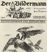 August Gaul. To My Friend B. Berneis (Meinem Freunde B. Berneis) (front cover, folio 22) from the periodical Der Bildermann, vol. 1, no. 11 (Sep 1916). 1916
