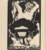 Erich Heckel. Schlafender Mann (Pechstein) [Sleeping Man (Pechstein)] (plate, folio 15 verso) KG Brücke. 1910