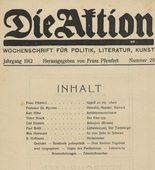 Die Aktion, vol. 2, no. 29. July 17, 1912