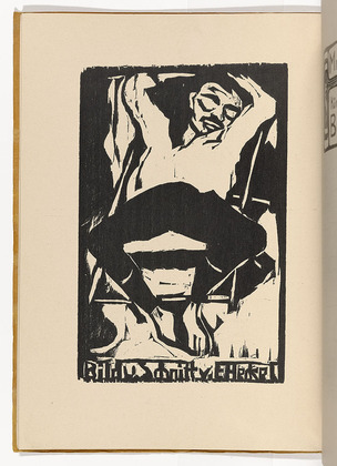 Erich Heckel. Schlafender Mann (Pechstein) [Sleeping Man (Pechstein)] (plate, folio 15 verso) KG Brücke. 1910