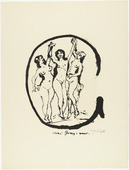 Lovis Corinth. Letter G (Buchstabe G) from the illustrated book in portfolio form The ABCs (Das ABC). (1916, published 1917)