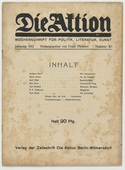 Die Aktion, vol. 2, no. 30. July 24, 1912