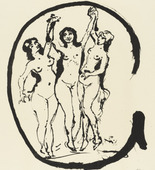 Lovis Corinth. Letter G (Buchstabe G) from the illustrated book in portfolio form The ABCs (Das ABC). (1916, published 1917)