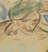 Ernst Ludwig Kirchner. Two Nudes in a Landscape (Zwei Akte im Freien). (c. 1908-10)