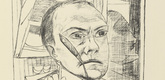 Max Beckmann. Self-Portrait in the Hotel (Selbst im Hotel) fromTrip to Berlin 1922 (Berliner Reise 1922). 1922