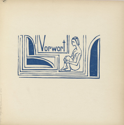 Ernst Ludwig Kirchner. Preface (Vorwort) (plate, p. 3) from Das Werk Ernst Ludwig Kirchners. 1926