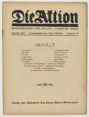 Die Aktion, vol. 2, no. 32. August 7, 1912