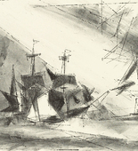 Lyonel Feininger. Off the Coast (Vor der Küste). (1950)