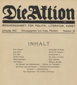 Die Aktion, vol. 2, no. 32. August 7, 1912