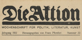 Die Aktion, vol. 2, no. 33. August 14, 1912