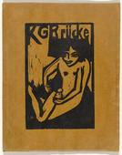 Erich Heckel. Fränzi with Doll (Fränzi mit Puppe) (cover) from KG Brücke. 1910