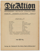 Die Aktion, vol. 2, no. 34. August 21, 1912