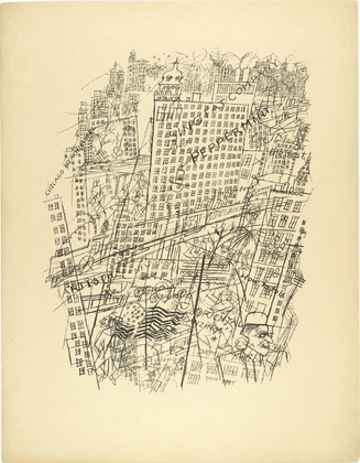 George Grosz. Memory of New York (Erinnerung an New York) from The First George Grosz Portfolio (Erste George Grosz-Mappe). (1915-16, published 1916-17)