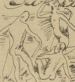 Max Pechstein. Bathers (Badende) (plate, preceding p. 329) from the periodical Das Kunstblatt, vol. 2, no. 11 (Nov 1918). 1918