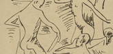 Max Pechstein. Bathers (Badende) (plate, preceding p. 329) from the periodical Das Kunstblatt, vol. 2, no. 11 (Nov 1918). 1918