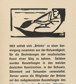 Ernst Ludwig Kirchner. Rowing Samoan (Rudernde Samuanerin) (headpiece, folio 1) from KG Brücke. 1910