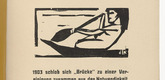 Ernst Ludwig Kirchner. Rowing Samoan (Rudernde Samuanerin) (headpiece, folio 1) from KG Brücke. 1910