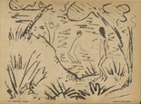Otto Mueller. Beach (Strand) (plate, preceding p. 1) from the periodical Das Kunstblatt, vol. 3, no. 1 (Jan 1919). 1919 (print executed 1918)