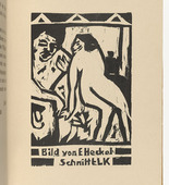 Ernst Ludwig Kirchner. Woman and Man (Mann und Frau) (plate, folio 2) from KG Brücke. 1910