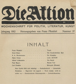 Die Aktion, vol. 2, no. 37. September 11, 1912