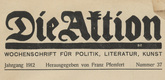 Die Aktion, vol. 2, no. 37. September 11, 1912