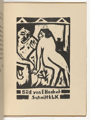 Ernst Ludwig Kirchner. Woman and Man (Mann und Frau) (plate, folio 2) from KG Brücke. 1910