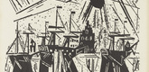 Lyonel Feininger. Boats at the Dock (Schiffe am Hafenquai) (plate, preceding p. 33) from the periodical Das Kunstblatt, vol. 3, no. 2 (Feb 1919). 1919  (print executed 1918)