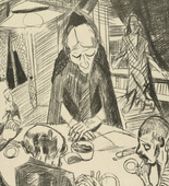 Max Beckmann. Hunger (plate 5) [Der Hunger (Blatt 5)] from Hell (Die Hölle). (1919)