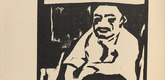Max Pechstein. Seated Man (Sitzender Mann) (plate, folio 3 verso) from KG Brücke. 1910